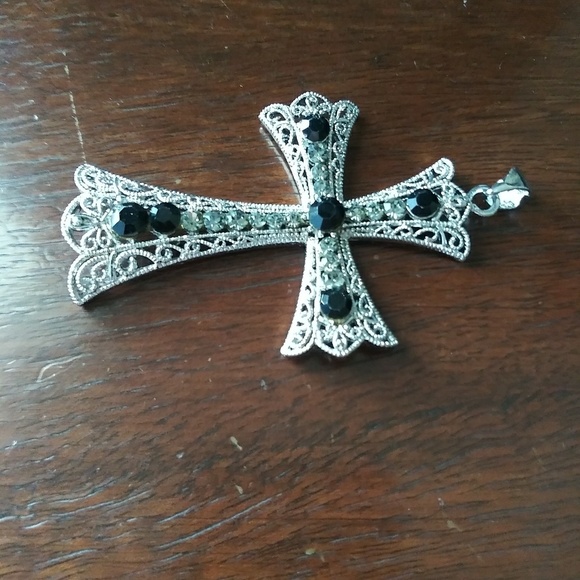 Vintage cross filigree Style pendant - Picture 7 of 8